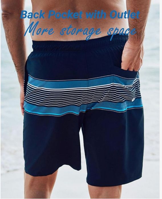 Męskie szorty kąpielowe/plażowe, czarnoszare, rozmiar L ARCWEG