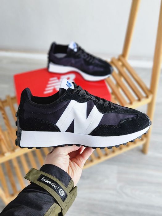 Кросівки Кроссовки New Balance 327 Black White Чёрный Белый Чорний Білий Кросовки демісезон