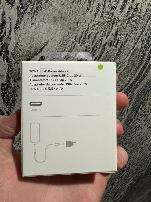 Быстрая зарядка USB-C 20W Apple + Кабель Тайп Си на Лайтинг Айфон