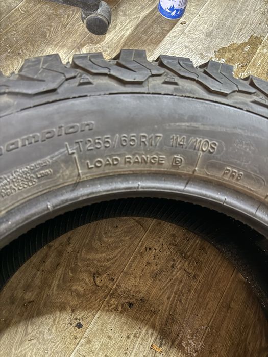 Гума Резина Шини по штучно 255/65/R17 BFGoodrich 2019 року