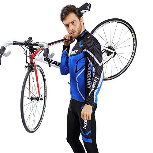 Komplet kolarski męski długi rękaw spodnie akcesoria EU M
