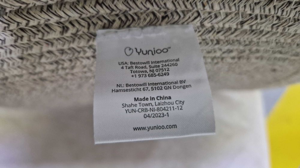 Cesto troca fraldas Yunioo Baby changing com colchão - Branco Bege