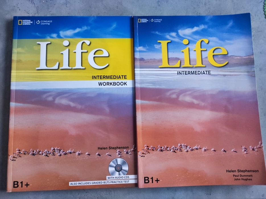 Książka i ćwiczeniówka do nauki angielskiego Life