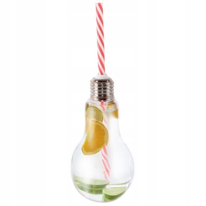 butelka pojemnik ze słomką na sok napoje 0,35l