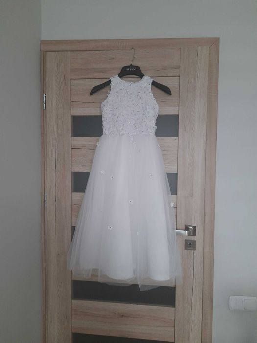 Sukienka Komunia Biała 122-128