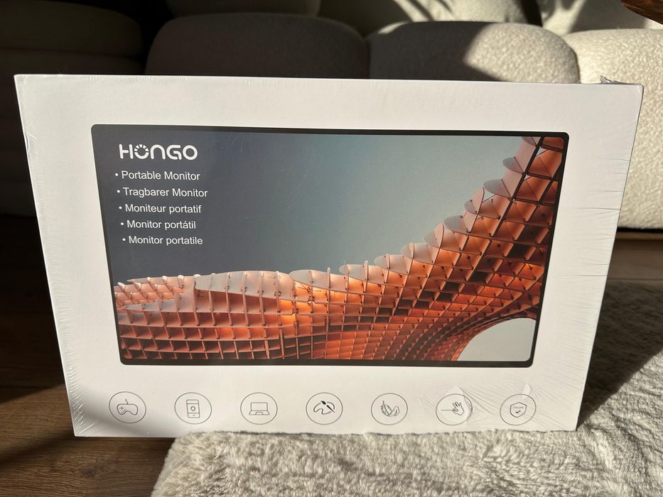 HONGO P156A06 Przenośny Monitor 15,6" FHD 1080p USB-C czarny TOMI-TECH
