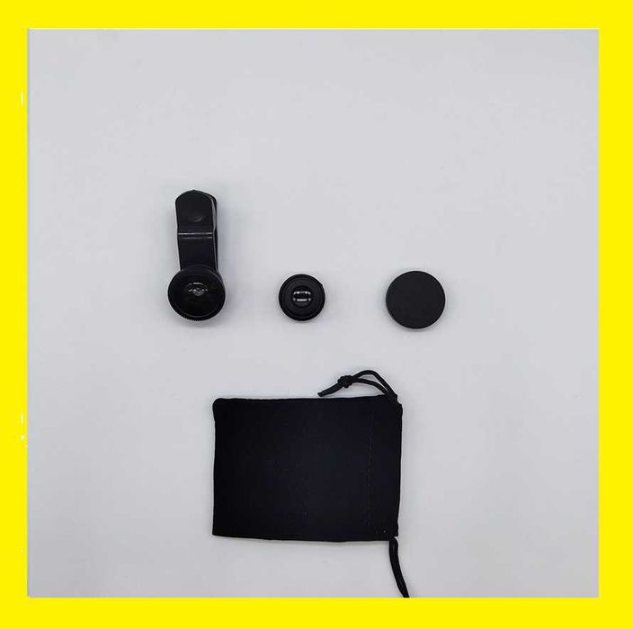 НАЙКРАЩА ПРОПОЗИЦІЯ! Набір об’єктивів 3-в-1 для смартфона, макро...