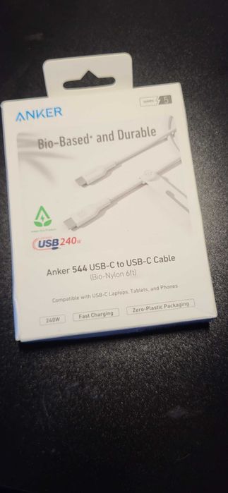 Nowy kabel ładujący ANKER 240W USB Type C na USB Type C biały 1.8m