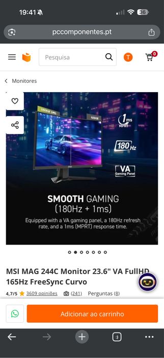 Monitor gamer msi curvo