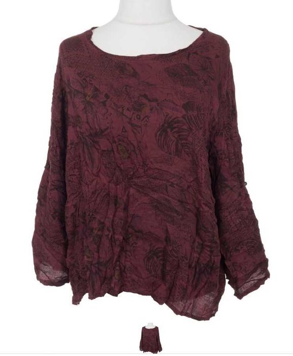 Z ONE bluzka 52 54 bordo burgund 140cm pachy boho roll-up