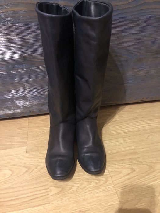 Kozaki damskie granatowe