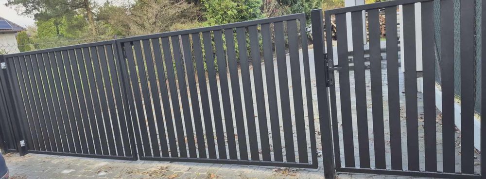 Brama dwuskrzydłowa + furtka