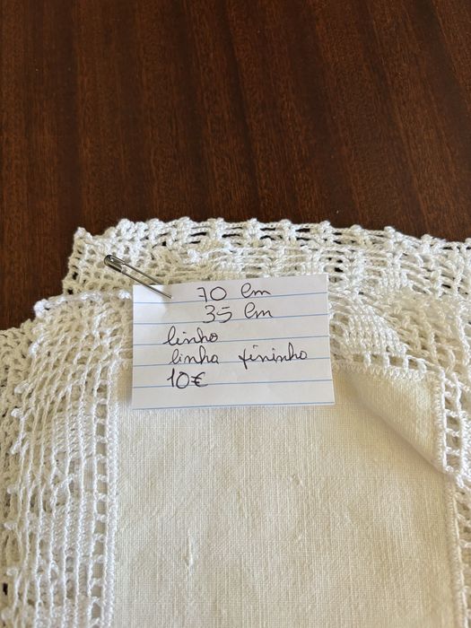 Pano em renda e linho