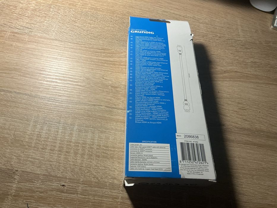 kabel HDMI 4K 60Hz 3m