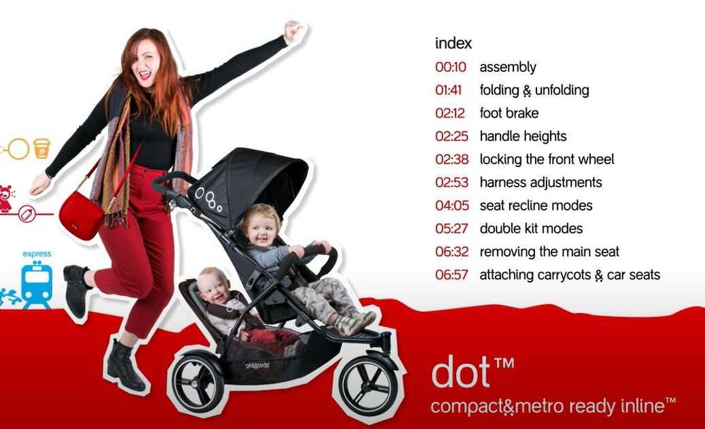 Phil&Teds Dot Buggy - Twin Stroller - Used423054242029905927