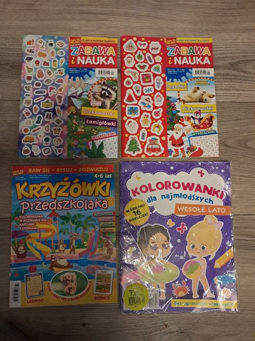 Zabawa i nauka,Krzyżówki przedszkolaka, kolorowanki