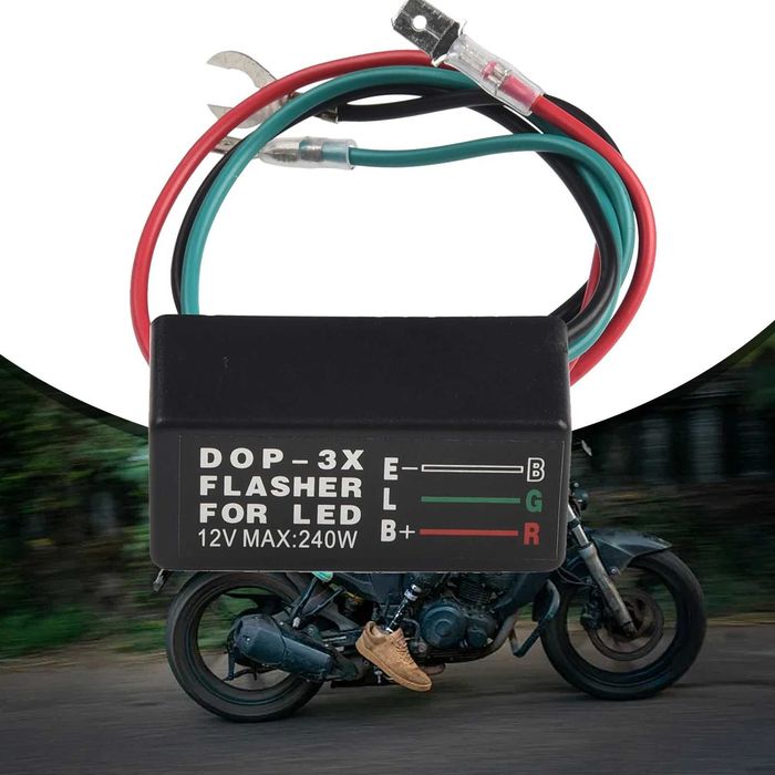 Relé universal de pisca electonico 3 pinos 12v 240w  mota atv