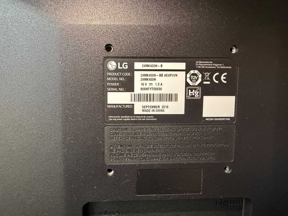 Monitor LG 24" – 24MK400H