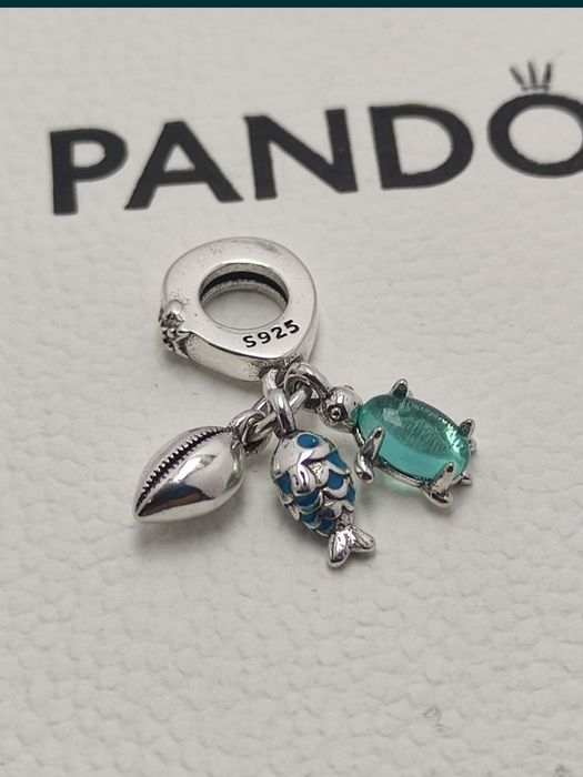 Charms zawieszka srebrna 925 ze szkłem murano