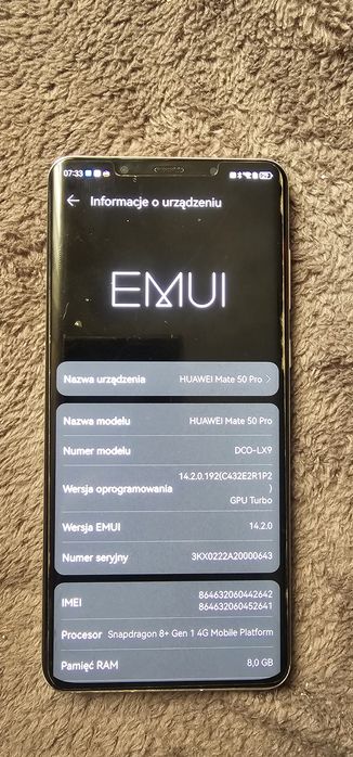 Huawei Mate 50 pro 8/256gb Gwarancja
