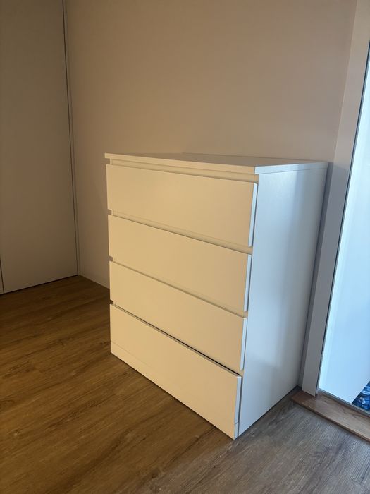 Cómoda c/4 gavetas, branco, 80x100 cm