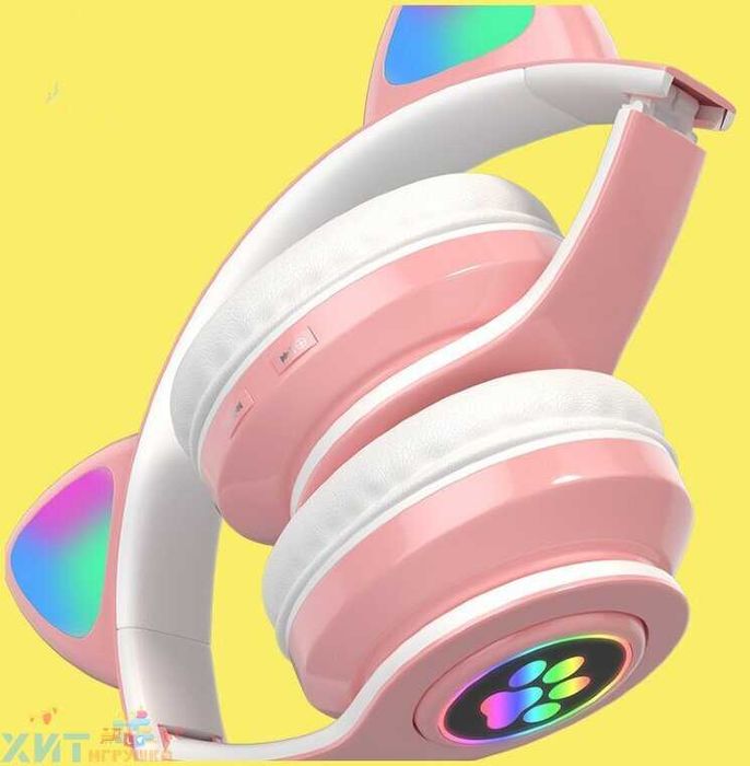 Słuchawki bezprzewodowe z uszami kota