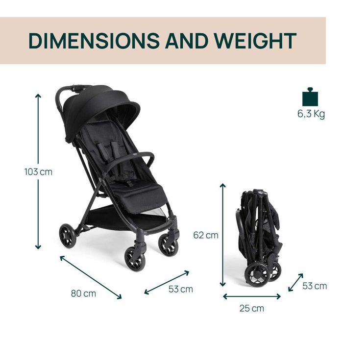 Carrinho de Bebé Chicco Urbino Preto