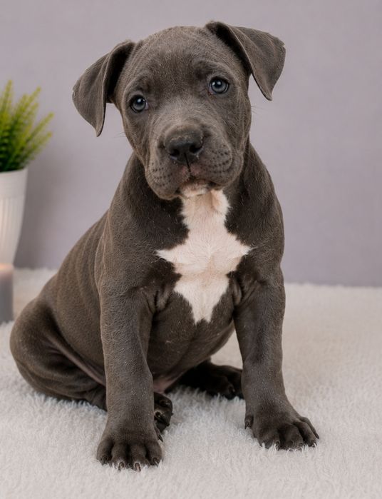 Cudowny piesek Amstaff blue!