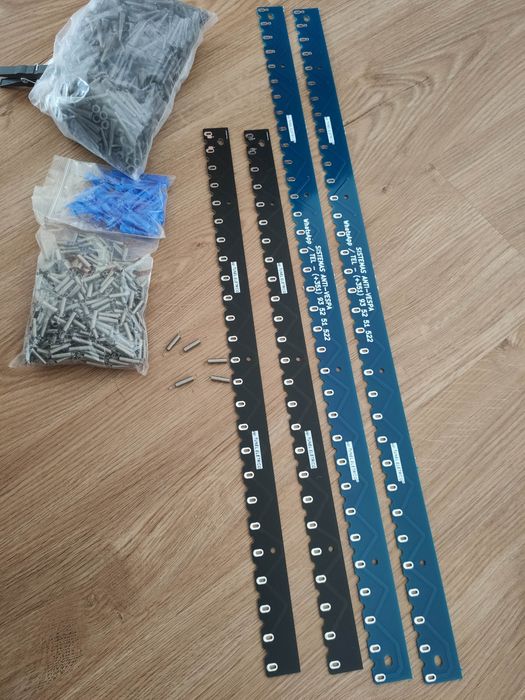 Placas réguas elétricas para harpas, molas inox, isoladores, rede