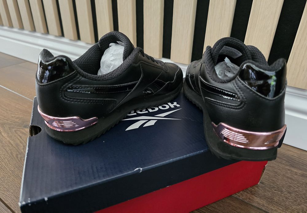 Reebok Royal Glide czarne skórzane adidasy 35,5
