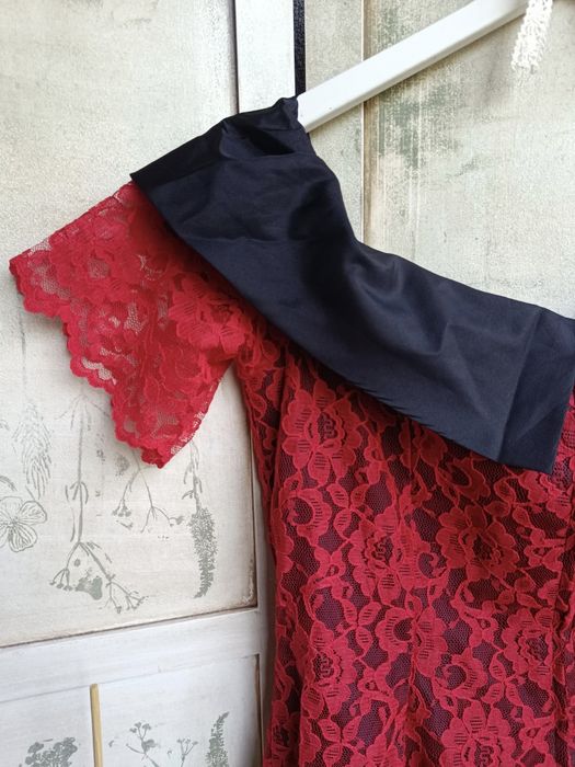 Sukienka biust 54x2 L XL pin-up rockabilly koronka romantic goth