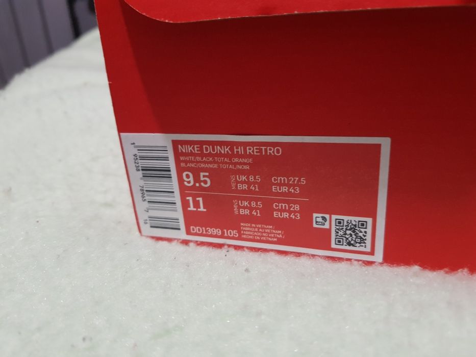 Nike dunk high panda r.43, 9.5us