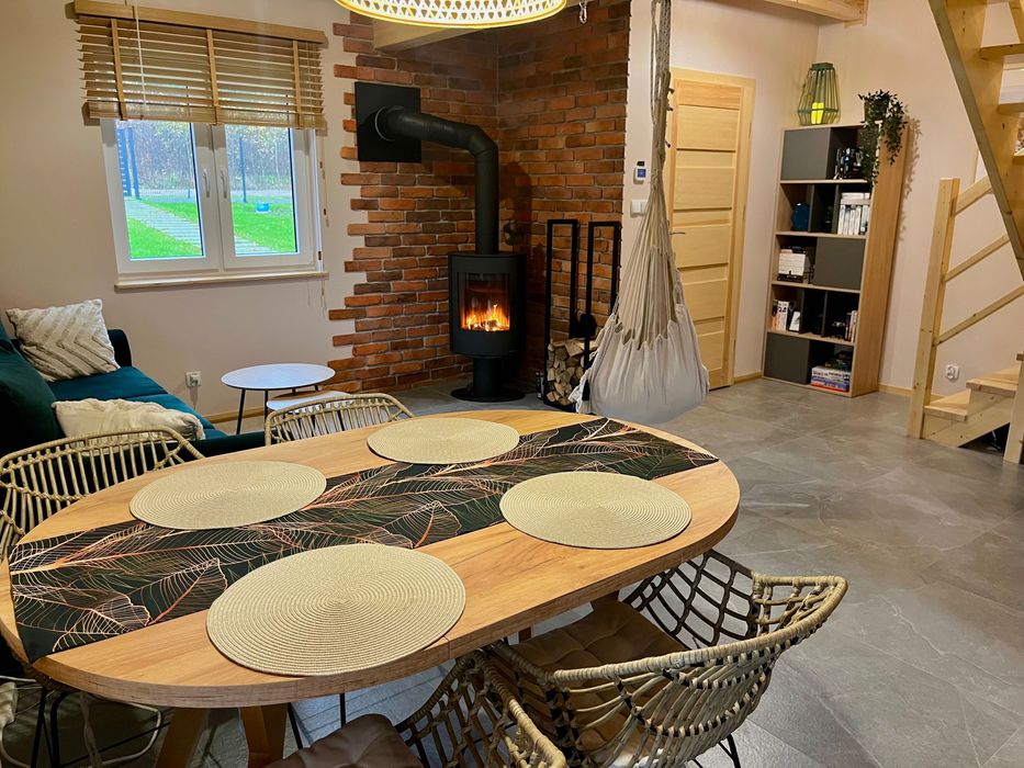 Domek na Mazurach, Kownatki, balia, kominek