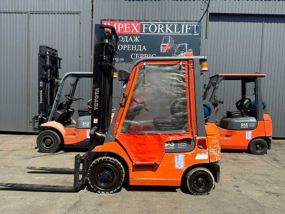 Навантажувач вилковий TOYOTA 42-7FGF15, підйом-4.3м, газовий погрузчик