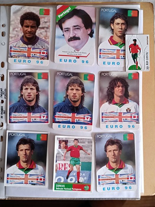 11 Autocolantes e 7 Calendários Eurocup 96