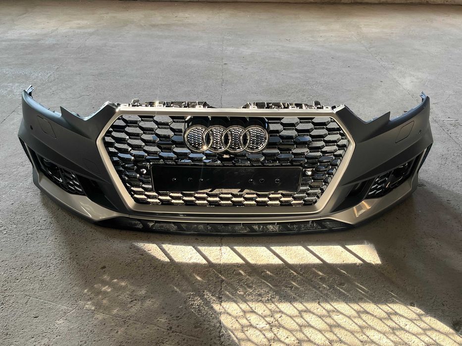 Передній бампер ( в стилі RS4 під радари ) на Audi A4 B9 2015-2019 року