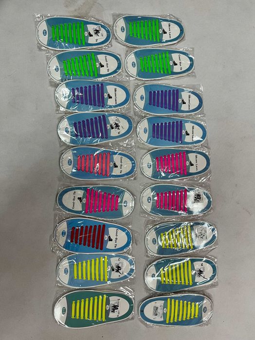 Sznurowadła silikonowe 18 par - proso z to z hurtowni