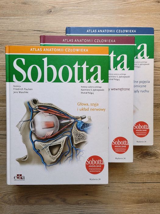 Atlas anatomii człowieka Sobotta 3 tomy