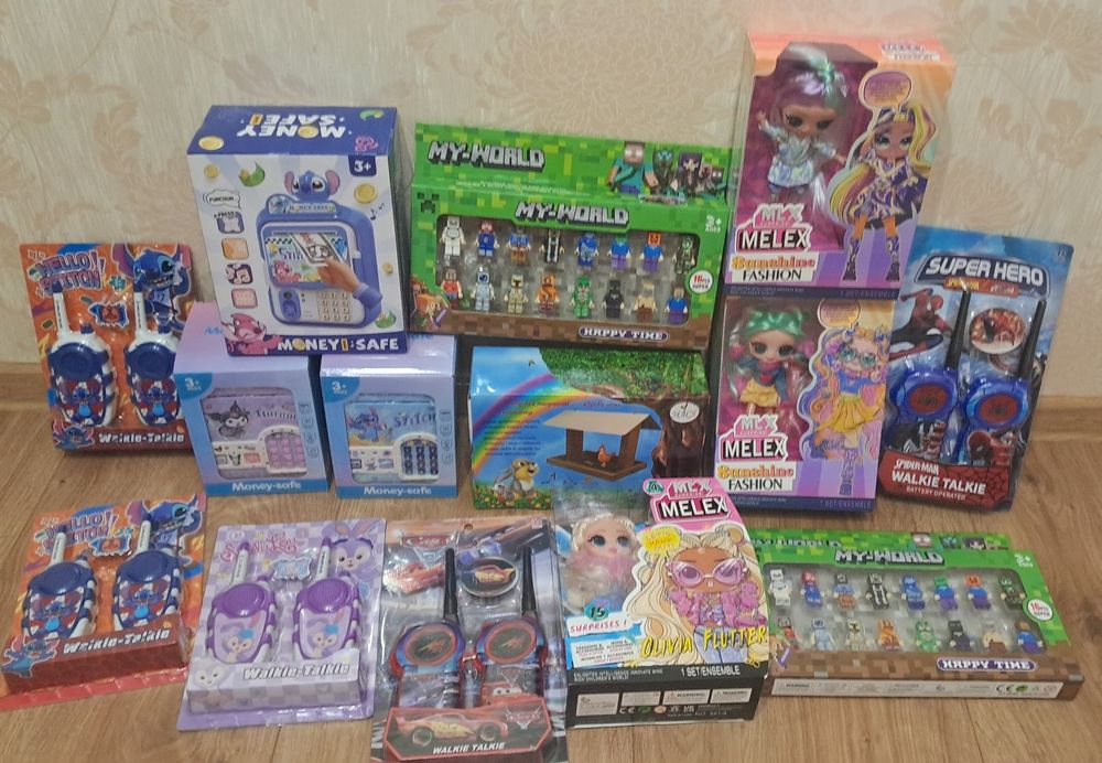 Сейф дитячий, тир з мішенню, рація, герої майнкрафт, кормушка