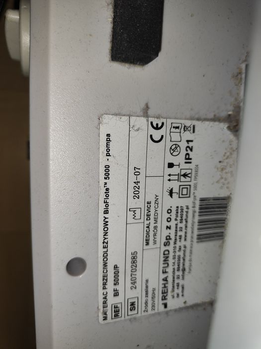 Materac przeciwodleżynowy dla pacjenta ponad 120 kg