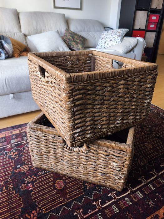 Cestos de verga grandes 31x56x49 cms (2 unidades)