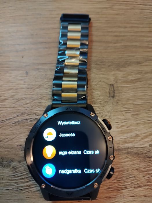 Smartwatch 1000mah czarny/srebrny/czarno-złoty+5xfolia hydrożelowa