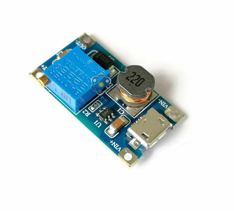 MT3608 Повышающая плата DC с microUSB входом ток нагрузки до 1.5А