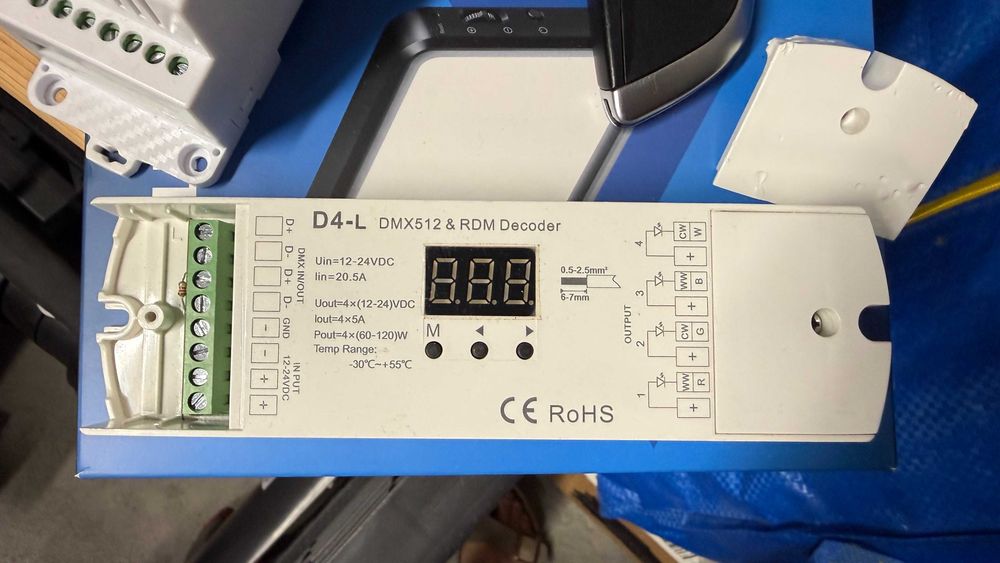 Dekoder DMX D4-L DMX512 RDM 4-kanałowy dimmer RGBW do LED