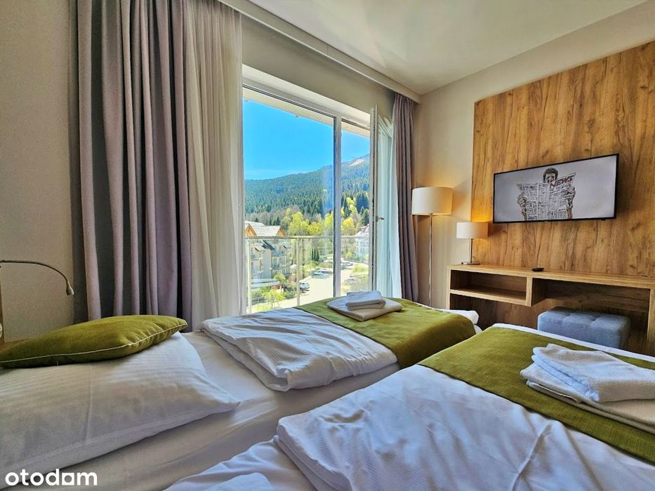 Apartament inwestycyjny w sercu Czarnej Góry widok na stok, parking