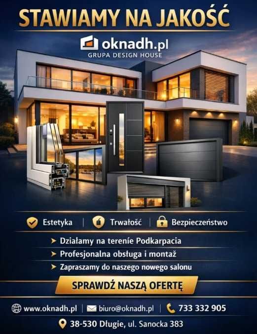 Okna - Drzwi - Rolety - Bramy, Sprzedaż i montaż, oknadh.pl