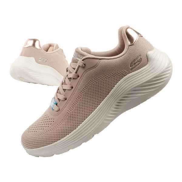Skechers buty damskie sportowe Bobs Squad Waves beżowe lekkie modne