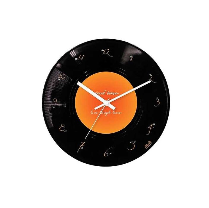 STYLOWY Zegar ścienny WINYL nowoczesny analogowy na ścianę vintage
