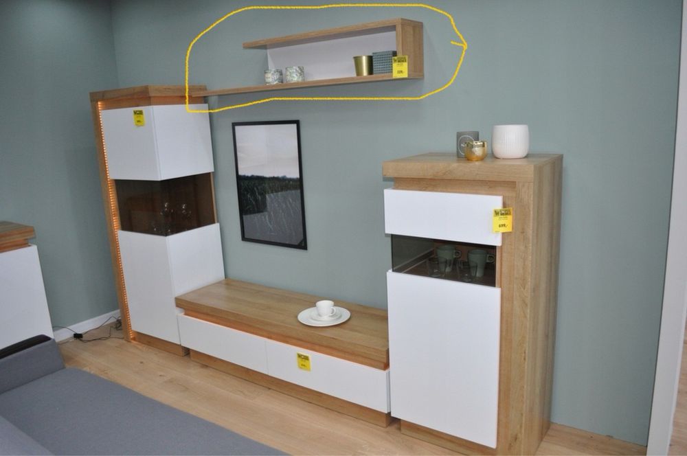 Meble Wójcik fabrycznie nowa półka ścienna Lyon Jasny