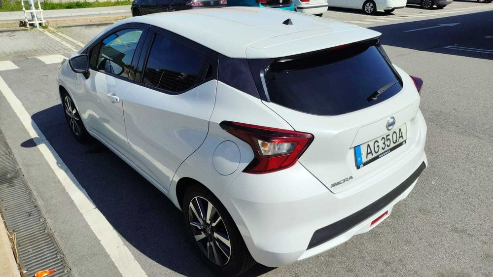 Nissan Micra 1.0 Tekna 2021 (Topo) - 52mil km - Full Extras - Branco Perola